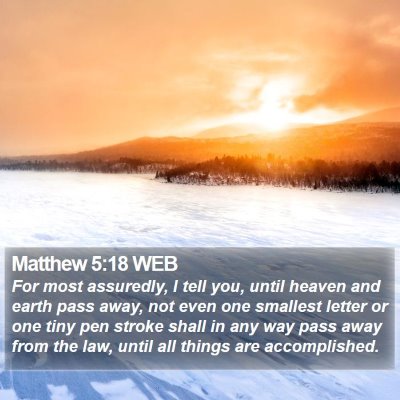 Matthew 5:18 WEB Bible Verse Image