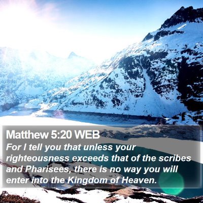 Matthew 5:20 WEB Bible Verse Image