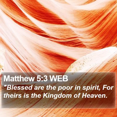 Matthew 5:3 WEB Bible Verse Image