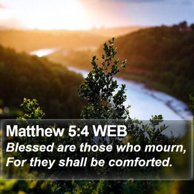 Matthew 5:4 WEB Bible Verse Image