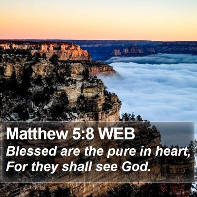 Matthew 5:8 WEB Bible Verse Image