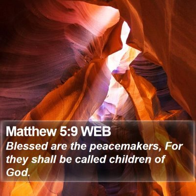 Matthew 5:9 WEB Bible Verse Image