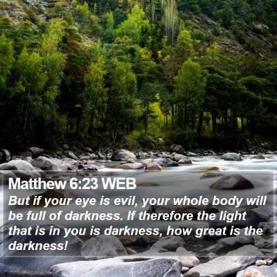 Matthew 6:23 WEB Bible Verse Image