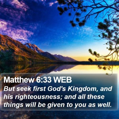 Matthew 6:33 WEB Bible Verse Image