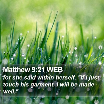 Matthew 9:21 WEB Bible Verse Image