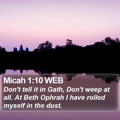 Micah 1:10 WEB Bible Verse Image
