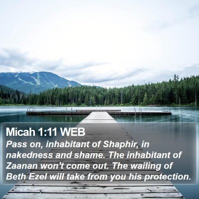 Micah 1:11 WEB Bible Verse Image