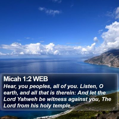 Micah 1:2 WEB Bible Verse Image