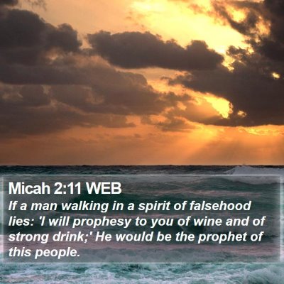 Micah 2:11 WEB Bible Verse Image