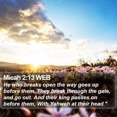 Micah 2:13 WEB Bible Verse Image