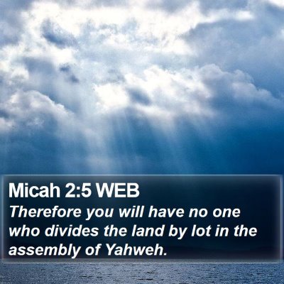 Micah 2:5 WEB Bible Verse Image