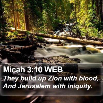 Micah 3:10 WEB Bible Verse Image