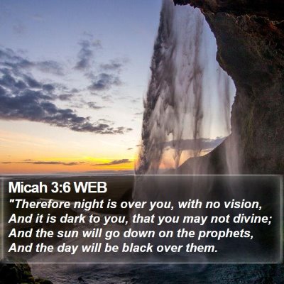 Micah 3:6 WEB Bible Verse Image
