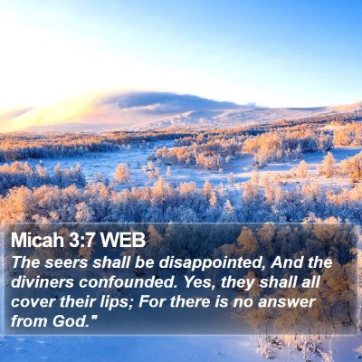 Micah 3:7 WEB Bible Verse Image