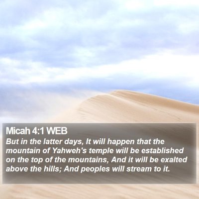 Micah 4:1 WEB Bible Verse Image