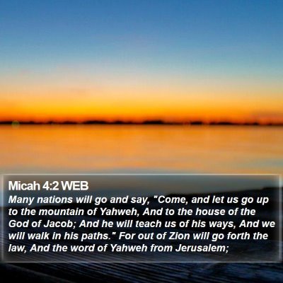 Micah 4:2 WEB Bible Verse Image