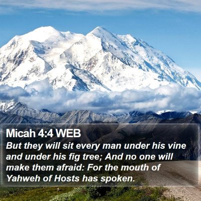 Micah 4:4 WEB Bible Verse Image