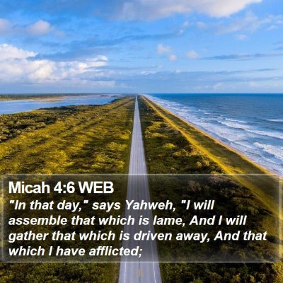 Micah 4:6 WEB Bible Verse Image