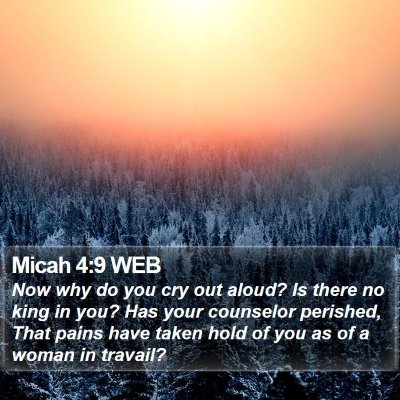 Micah 4:9 WEB Bible Verse Image