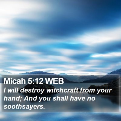 Micah 5:12 WEB Bible Verse Image