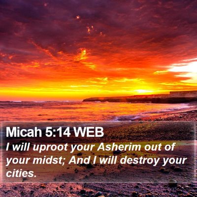 Micah 5:14 WEB Bible Verse Image