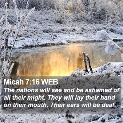 Micah 7:16 WEB Bible Verse Image