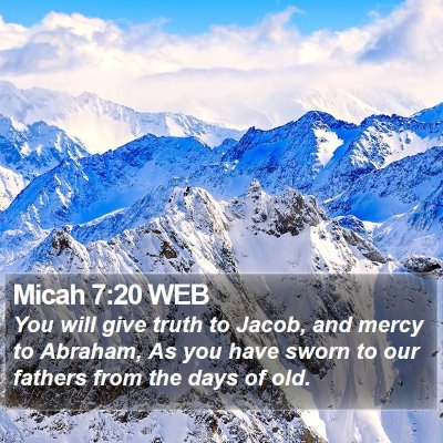 Micah 7:20 WEB Bible Verse Image