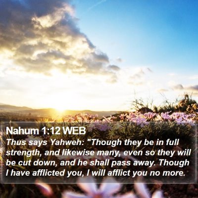 Nahum 1:12 WEB Bible Verse Image