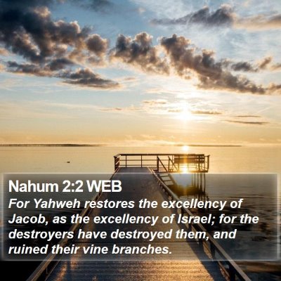 Nahum 2:2 WEB Bible Verse Image
