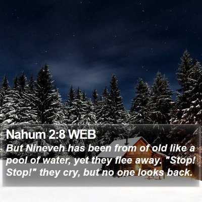 Nahum 2:8 WEB Bible Verse Image