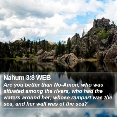 Nahum 3:8 WEB Bible Verse Image