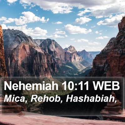 Nehemiah 10:11 WEB Bible Verse Image