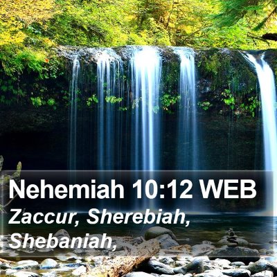 Nehemiah 10:12 WEB Bible Verse Image