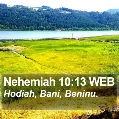 Nehemiah 10:13 WEB Bible Verse Image