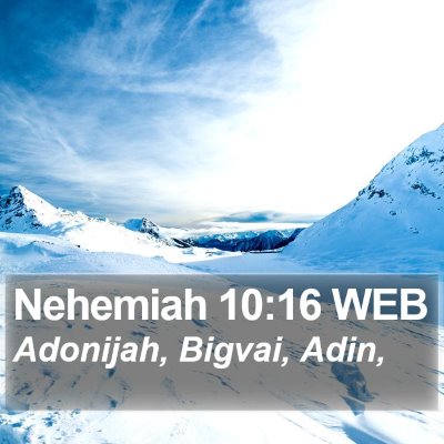 Nehemiah 10:16 WEB Bible Verse Image