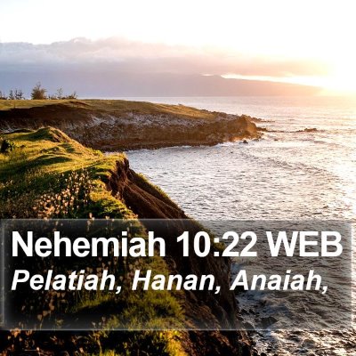 Nehemiah 10:22 WEB Bible Verse Image