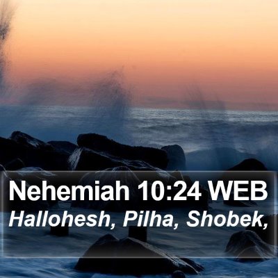Nehemiah 10:24 WEB Bible Verse Image