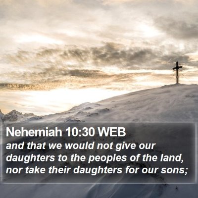 Nehemiah 10:30 WEB Bible Verse Image