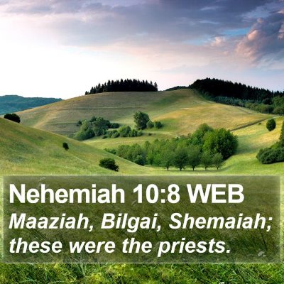 Nehemiah 10:8 WEB Bible Verse Image