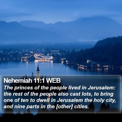 Nehemiah 11:1 WEB Bible Verse Image