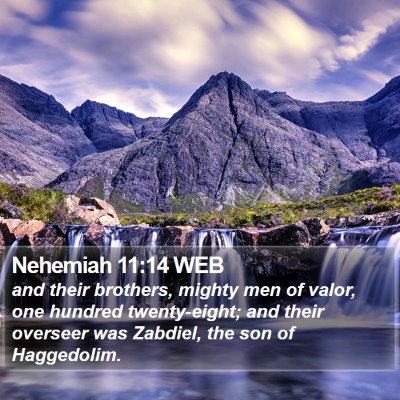 Nehemiah 11:14 WEB Bible Verse Image