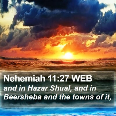 Nehemiah 11:27 WEB Bible Verse Image