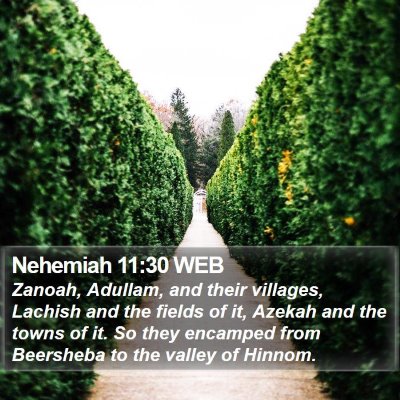 Nehemiah 11:30 WEB Bible Verse Image