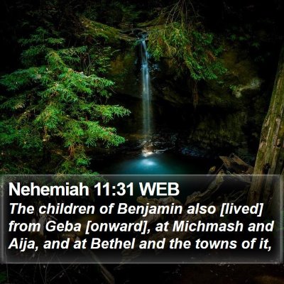 Nehemiah 11:31 WEB Bible Verse Image