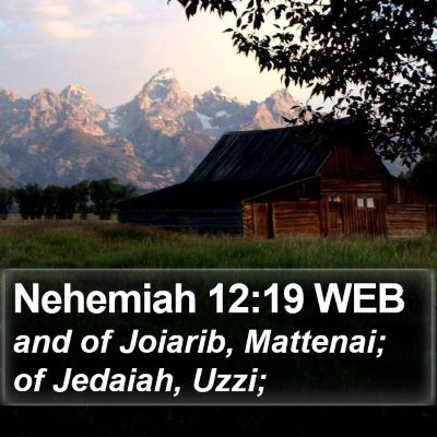 Nehemiah 12:19 WEB Bible Verse Image