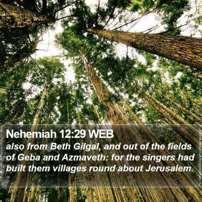 Nehemiah 12:29 WEB Bible Verse Image