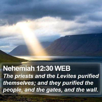 Nehemiah 12:30 WEB Bible Verse Image