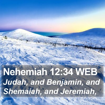 Nehemiah 12:34 WEB Bible Verse Image