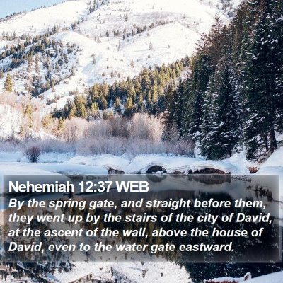 Nehemiah 12:37 WEB Bible Verse Image