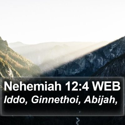 Nehemiah 12:4 WEB Bible Verse Image